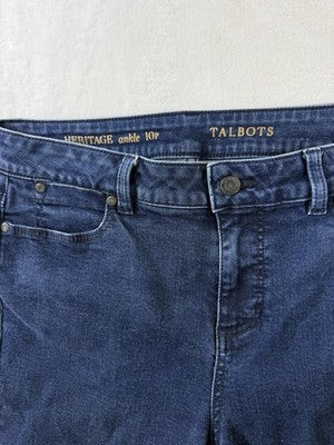 Talbots Jeans 10 Petite Heritage Ankle Blue 10P Womens