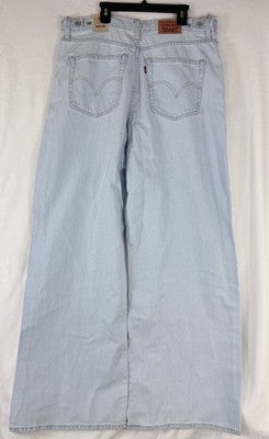 Levis Cinch Baggy Jeans 32 Womens Blue High Rise 32x33 Levi’s New *FlawRead