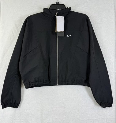 Nike Sportswear Jacket Small Womens Everything Wovens Black Full Zip Cropped NWT
