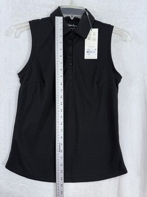 Lady Hagen Golf Shirt Small Sleeveless Polo Black Pique Womens Walter NWT