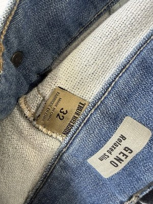 True Religion Geno Relaxed Slim Jeans 32 Mens 32x34 Blue Denim
