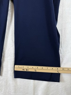 Lands End Starfish Crop Pants XL Navy Blue Knit Pull On Cotton Stretch Womens