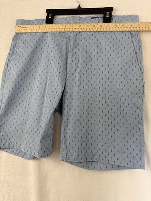 Vineyard Vines Breaker Shorts 36 Blue Nautical Buoy Print Mens 9” Flat Front