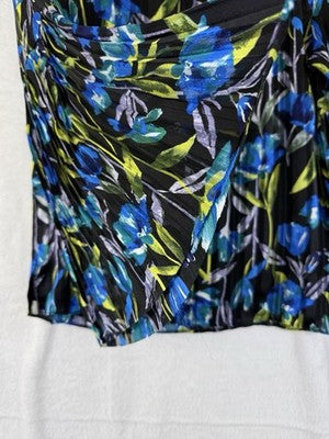 The Limited Top Medium Long Sleeve Bell Sleeve Black Floral Print Blouse Womens
