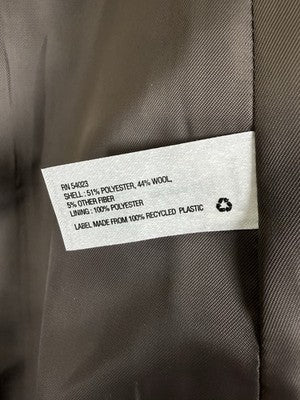 Gap Academy Blazer Womens 10 Brown Gray Herringbone Suit Jacket Pink Lining