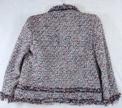 Zara Jacket Women Small Blazer Tweed Boucle Gold Button