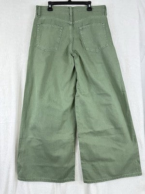 Gap Mid Rise Ultrasoft Baggy Jeans Green 6 Petite 28 Womens Wide Leg New NWT