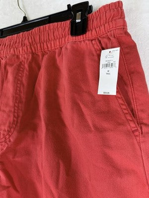 Gap Denim Shorts Women Medium Tall Ultrasoft Red 8” 90s Loose Pull On New NWT