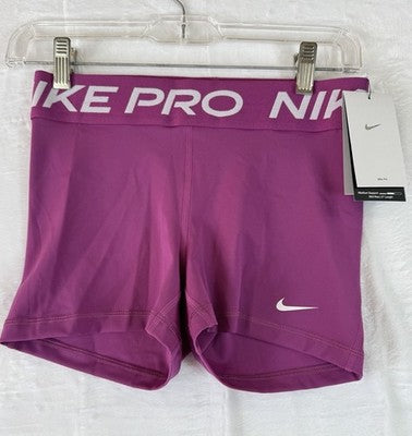Nike Pro 365 Shorts 3” Small Pink Womens Pull On New NWT