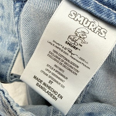 Smurfs 5t Overalls Shortalls Denim Boys Clothing Clothes Smurf Embroidered