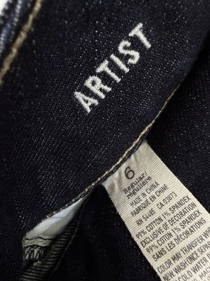 American Eagle Artist Crop Jeans 6 Womens Dark Blue