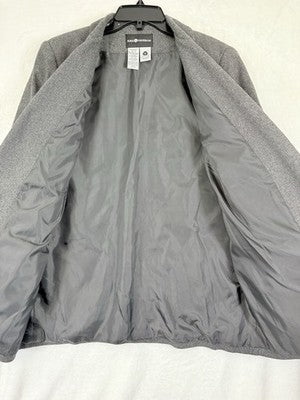 Sag Harbor Blazer 8 Gray Wool Blend Jacket One Button Womens
