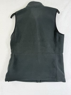 LL Bean Fleece Vest Thomas College Womens Small Gray Jacket Full Zip New NWT