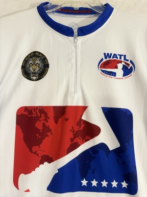 World Axe Throwing League Jersey Large Men’s WATL Zelaya Canada Bad Axe White