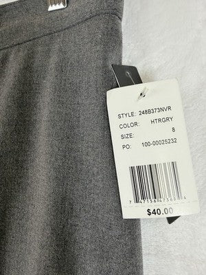 Napa Valley Dress Pants 8 Women Gray Comfort Waist Slimming Straight Leg New NWT