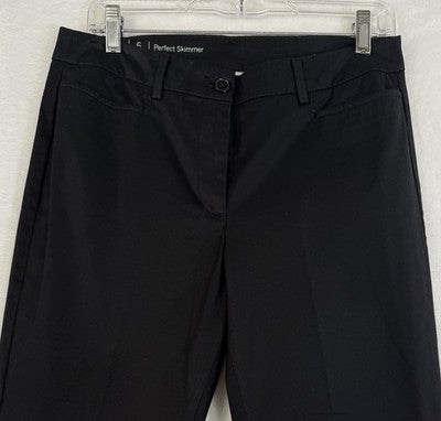 Talbots Perfect Skimmer Pants 6 Black Capri Womens