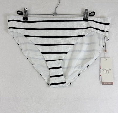 Calia Swim Bottom XL Womens Coastal Stripe Mid Rise Bikini Swimwear New NWT