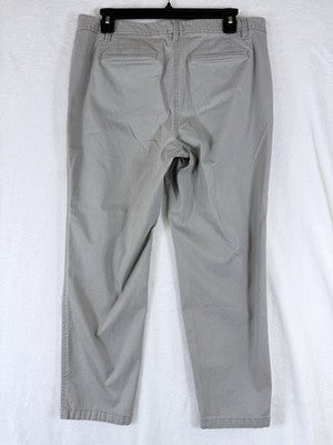 Talbots Relaxed Chino 10 Petite Gray Pants Chinos Women 10P Cotton Stretch