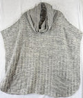 Margaret Winters Poncho Sweater Gray Cowl Neck Art To Wear Artsy Lagenlook OSFA