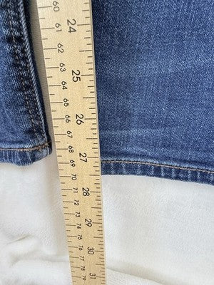 American Eagle Jeans Women 14 Tomgirl Button Fly Blue Denim