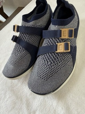 Nike Air Sock Racer Ultra Flyknit 8.5 Womens Sneakers Shoes Slip On Blue