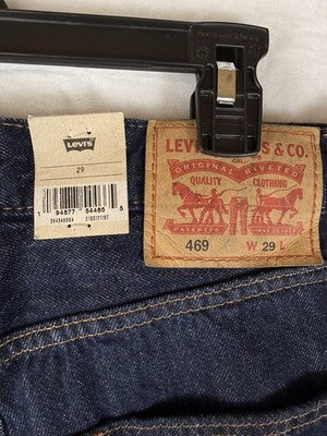 Levis 469 Shorts 29 Mens Jean Denim Loose Jorts Dark Blue New NWT