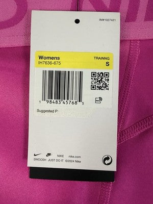 Nike Pro Shorts Womens Small Pink Mid Rise 3" Workout Gym New NWT