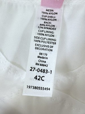 Comfort Choice 42C Longline Bras Lot White Embroidered Posture Front Close