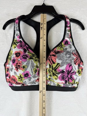 Victoria's Secret VSX Incredible Sports Bra 34DD Victoria Black Floral Womens