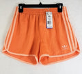 Adidas Sprinter Shorts Women XS Orange Adicolor Classics 3 Stripes New NWT