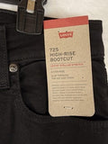 Levis 725 High Rise Bootcut 29 Jeans Womens Black 29x32 Levi’s New NWT
