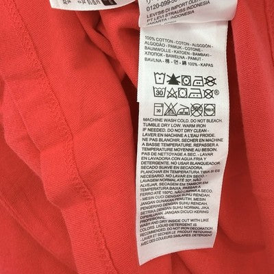 Levis T Shirt Women Small Red Logo Short Sleece 100% Cotton Levi’s New NWT