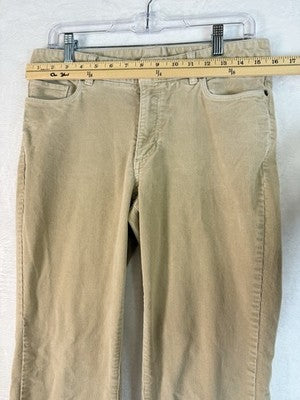 LL Bean Corduroy Pants Womens 8 Favorite Fit Beige Tan Straight Leg
