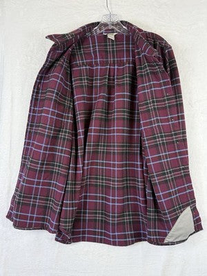 Duluth Trading Flannel Shirt XXL Women’s Purple Plaid Long Sleeve Shirt Top