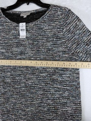 Ann Taylor Loft Top Large Womens 3/4 Sleeve Pullover Textured New NWT