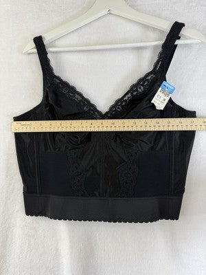 Vintage Longline Bra 42B Black Carnival 773 Deadstock New NWT Long Line Womens