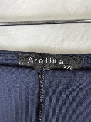 XXL Womens Wide Leg Pants XXL Navy Blue Stretchy Pull On New NWT