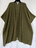 J Jill Wrap Sweater Green Scarf Knit Womens Cotton Cardigan One Size