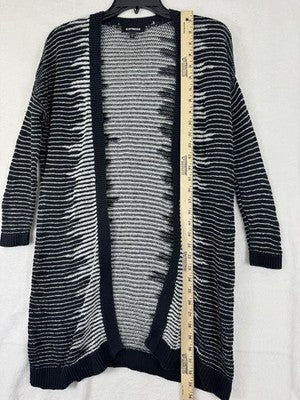 Banana Republic Cardigan Sweater XS Black White Open Front Womens