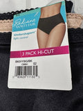 Vanity Fair Panties Size 5 Small Radiant Undershapers Nylon Briefs Lot 3 Hi Cut