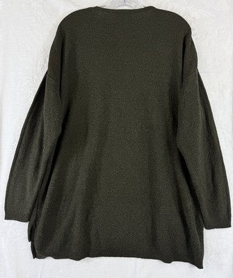 Stephanie Schuster Princess Knitwear Sweater 1X Green Lagenlook Vintage 90s