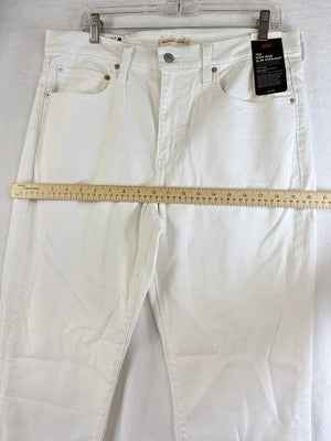 Levis 724 High Rise Slim Straight Jeans 33x32 White Levi’s Denim Women New NWT