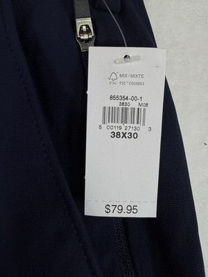 Gap Hybrid Slim Khakis Pants 38x30 Mens Navy Blue Tech Modern New NWT