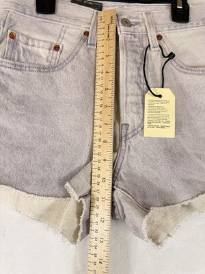 Levis 501 Shorts Women 26 Purple Cut Off Button Fly New NWT