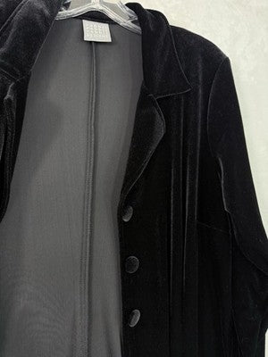 Vintage Rabbit Rabbit Rabbit Jacket Black Velour Cloak Size 16 Women Witchy Goth