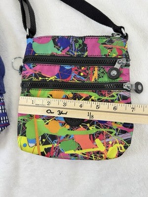 Kipling Crossbody Bag Small Abanu Mini Black Purple Purse Lot