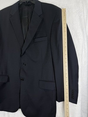 Jos A Bank Blazer 43r Wool Navy Blue Suit Jacket Mens 2 Signature Collection