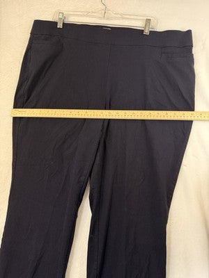 Liz Claiborne Lisa Pants 20W Navy Blue Pull On Womens Plus Size