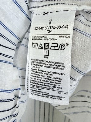 Gap Tops Women Small 100% Cotton Short Sleeve Blue Striped Blouse Summer Women