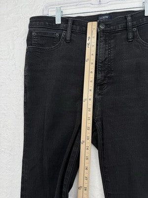 J Crew 9” Mid Rise Skinny Jeans 31 Womens Black Denim